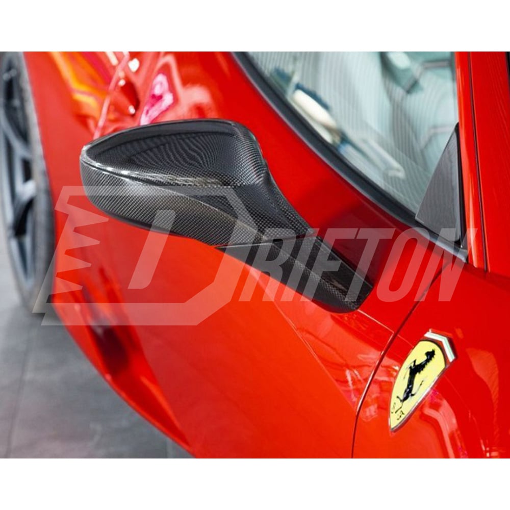 Dry Carbon Fiber Mirror Housing Replacement For Ferrari 458 Itaia Spider Speciale 2009-2015