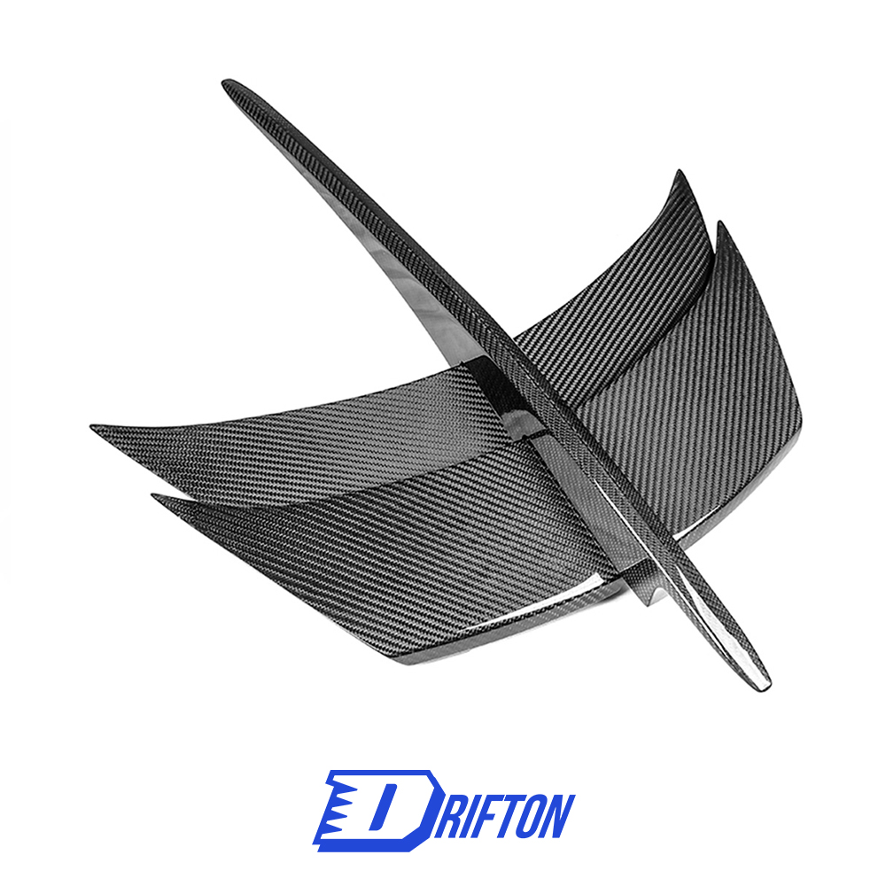PT Style Dry Carbon Fiber Hood Trim For Ferrari F8 Tributo Spider 2019-2022