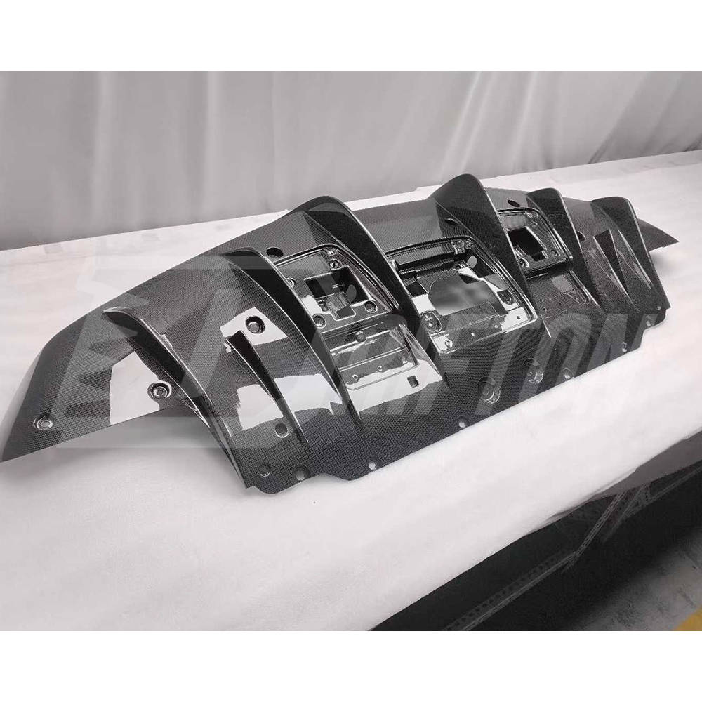 OEM Style Dry Carbon Fiber Rear Diffuser For Ferrari F8 Tributo Spider 2019-2022