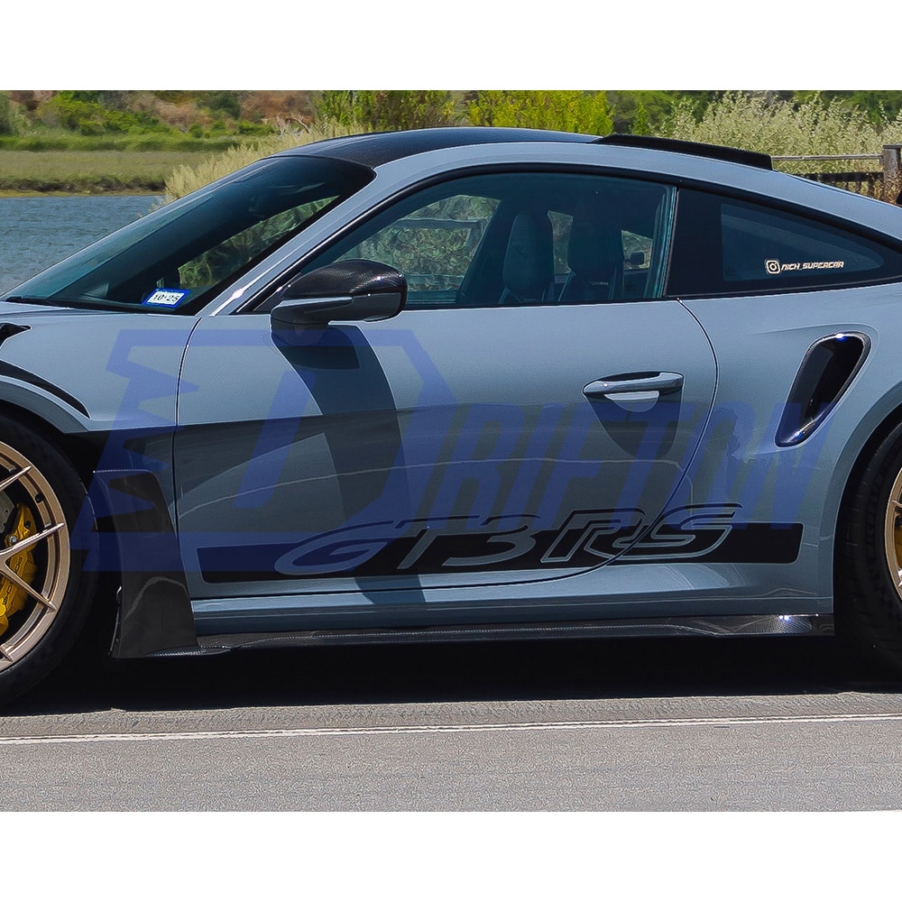 Dry Carbon Fiber Front Lip & Side Splitters For Porsche 911 992 GT3RS 2023-ON