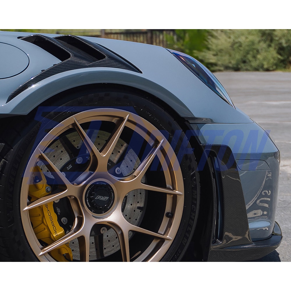 Dry Carbon Fiber Front Lip & Side Splitters For Porsche 911 992 GT3RS 2023-ON