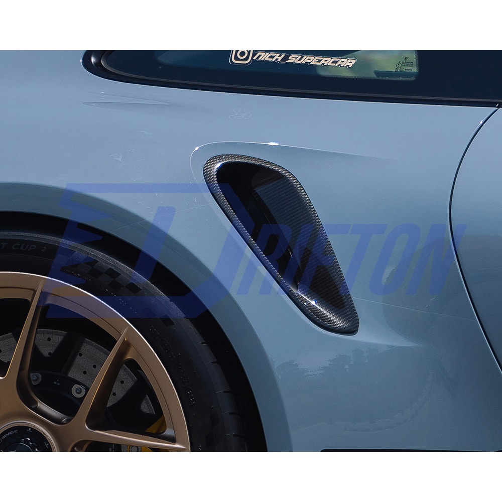 Dry Carbon Fiber Front Lip & Side Splitters For Porsche 911 992 GT3RS 2023-ON