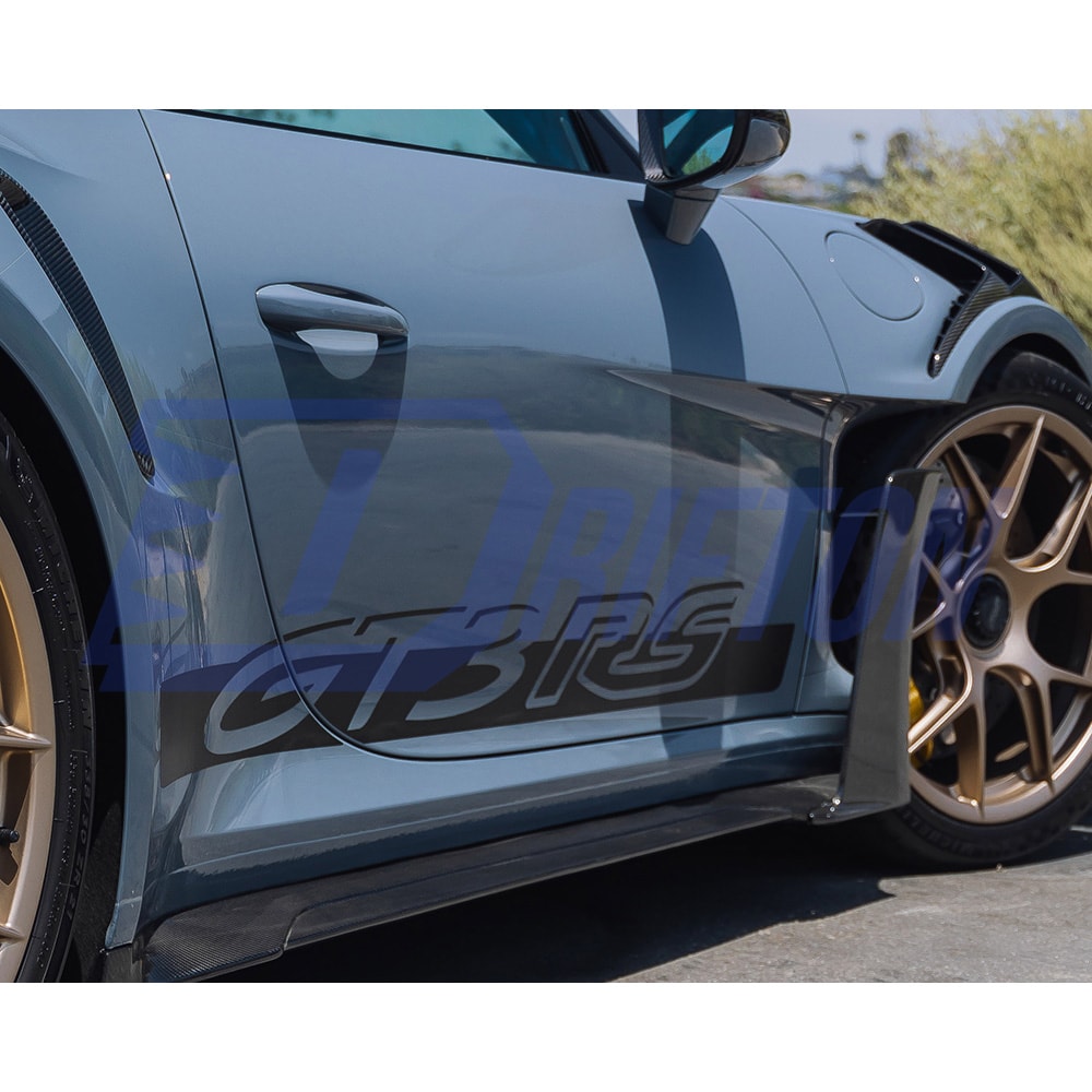 Dry Carbon Fiber Front Lip & Side Splitters For Porsche 911 992 GT3RS 2023-ON
