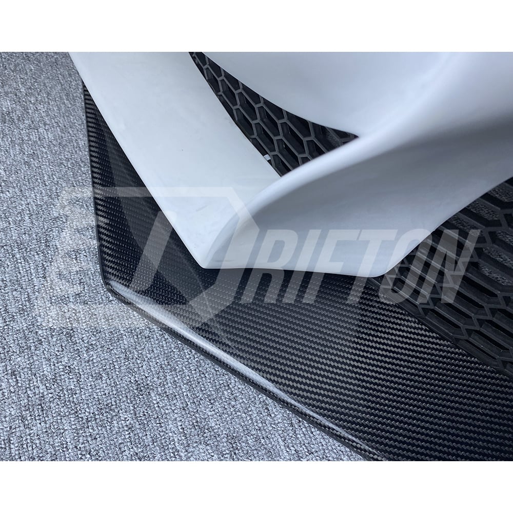 Project Black S Concept Style Partial Carbon Fiber Front Bumper For Infiniti Q50 2013-2024