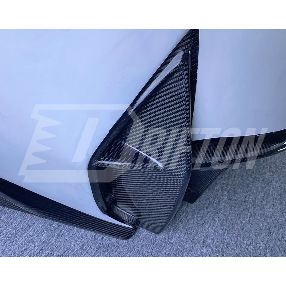Project Black S Concept Style Partial Carbon Fiber Rear Bumper For Infiniti Q50 2013-2024