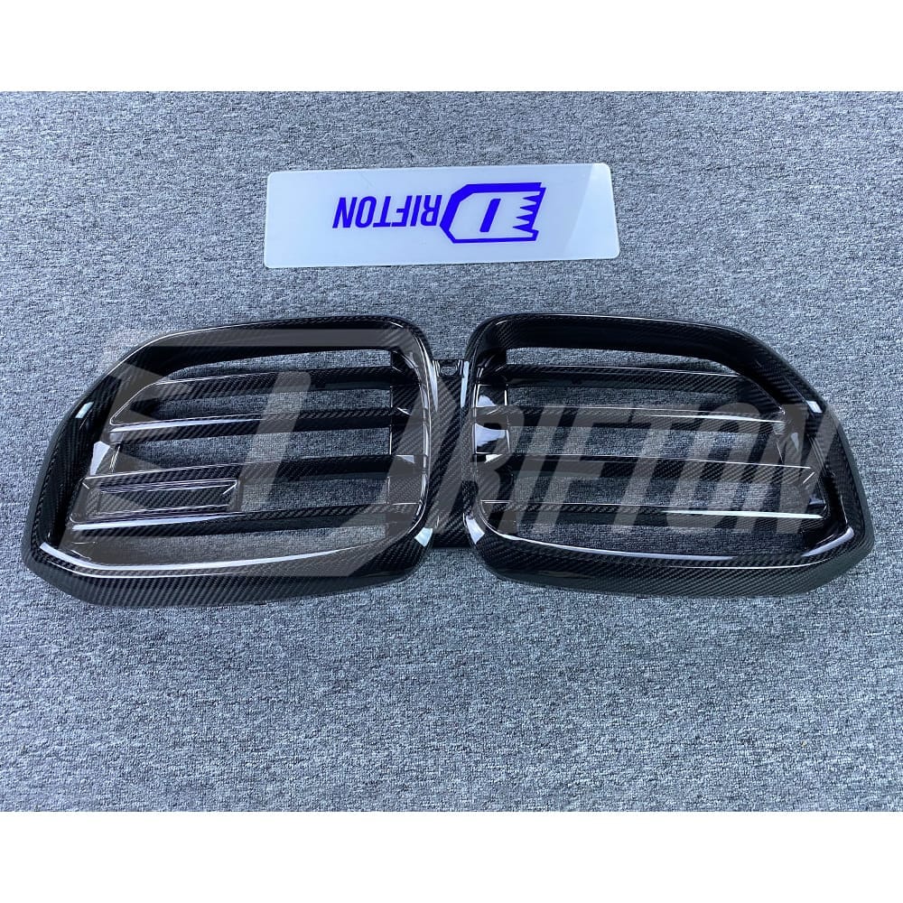 X5M Style Dry Carbon Fiber Front Bumper Grille For BMW X5 G05 LCI 2024-On