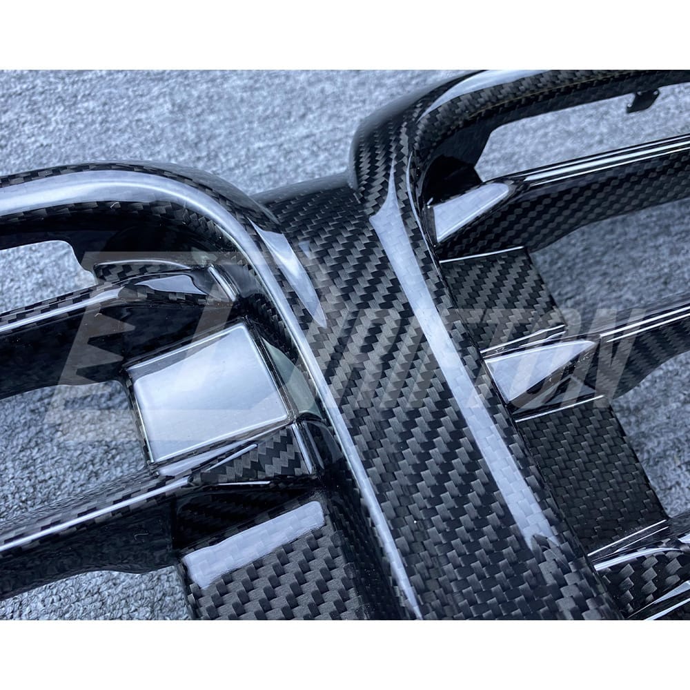 X5M Style Dry Carbon Fiber Front Bumper Grille For BMW X5 G05 LCI 2024-On