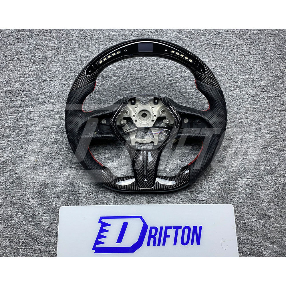 Drifton V4 Style Custom Made LED Display Carbon Fiber Steering Wheel For Infiniti Q50 Q50S 2018-2024