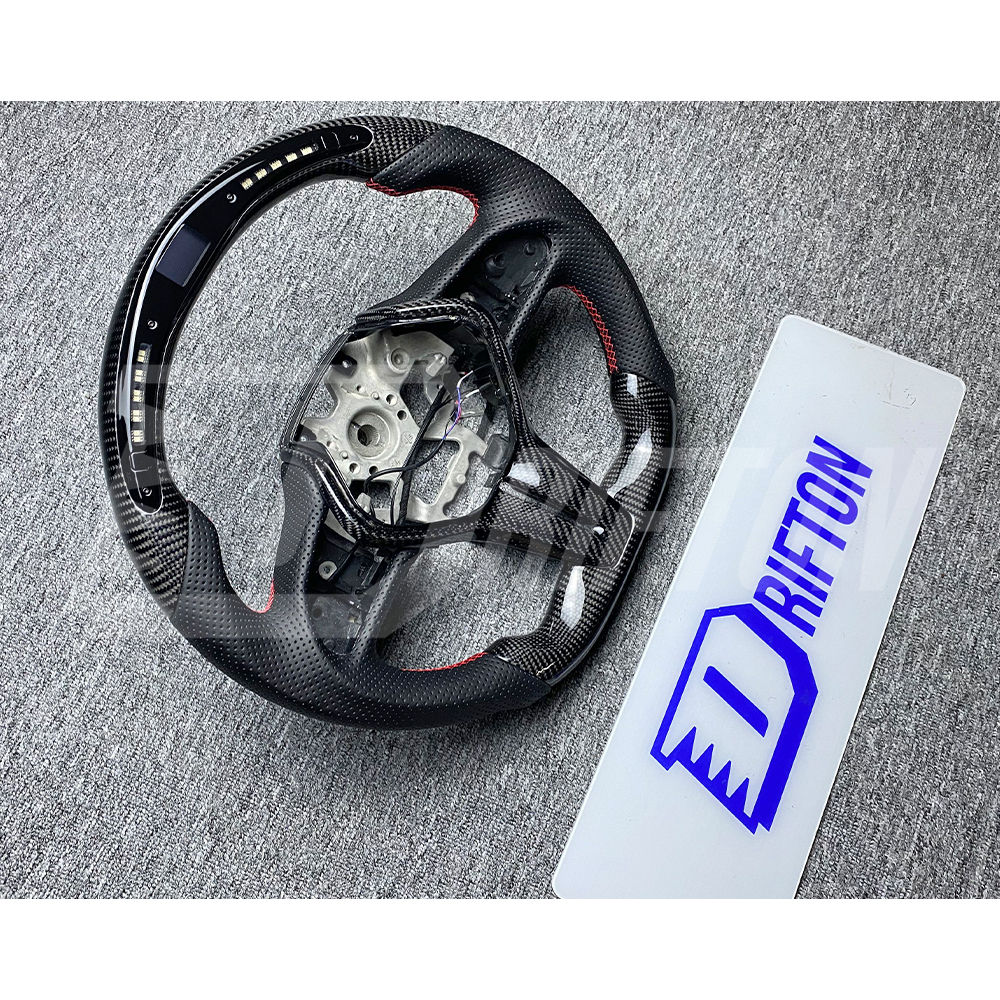Drifton V4 Style Custom Made LED Display Carbon Fiber Steering Wheel For Infiniti Q50 Q50S 2018-2024