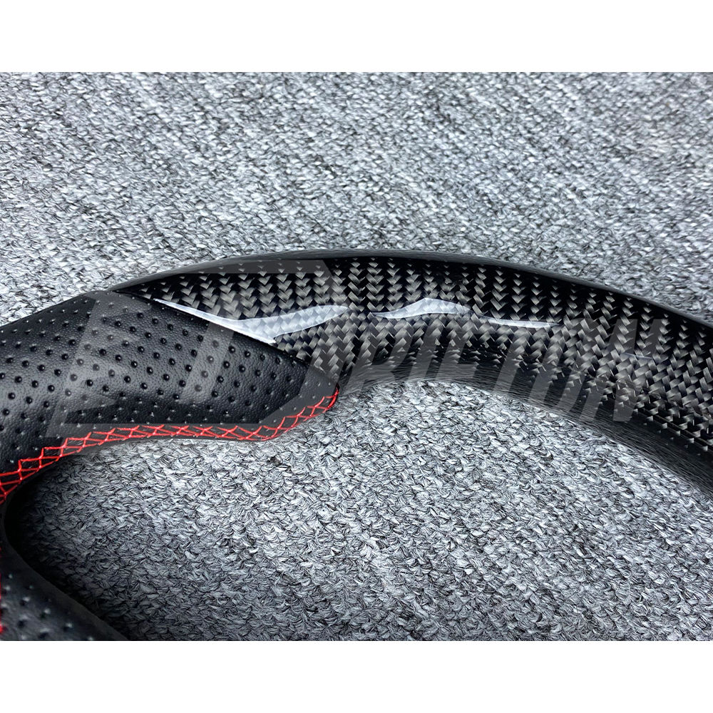 Drifton V4 Style Custom Made LED Display Carbon Fiber Steering Wheel For Infiniti Q50 Q50S 2018-2024