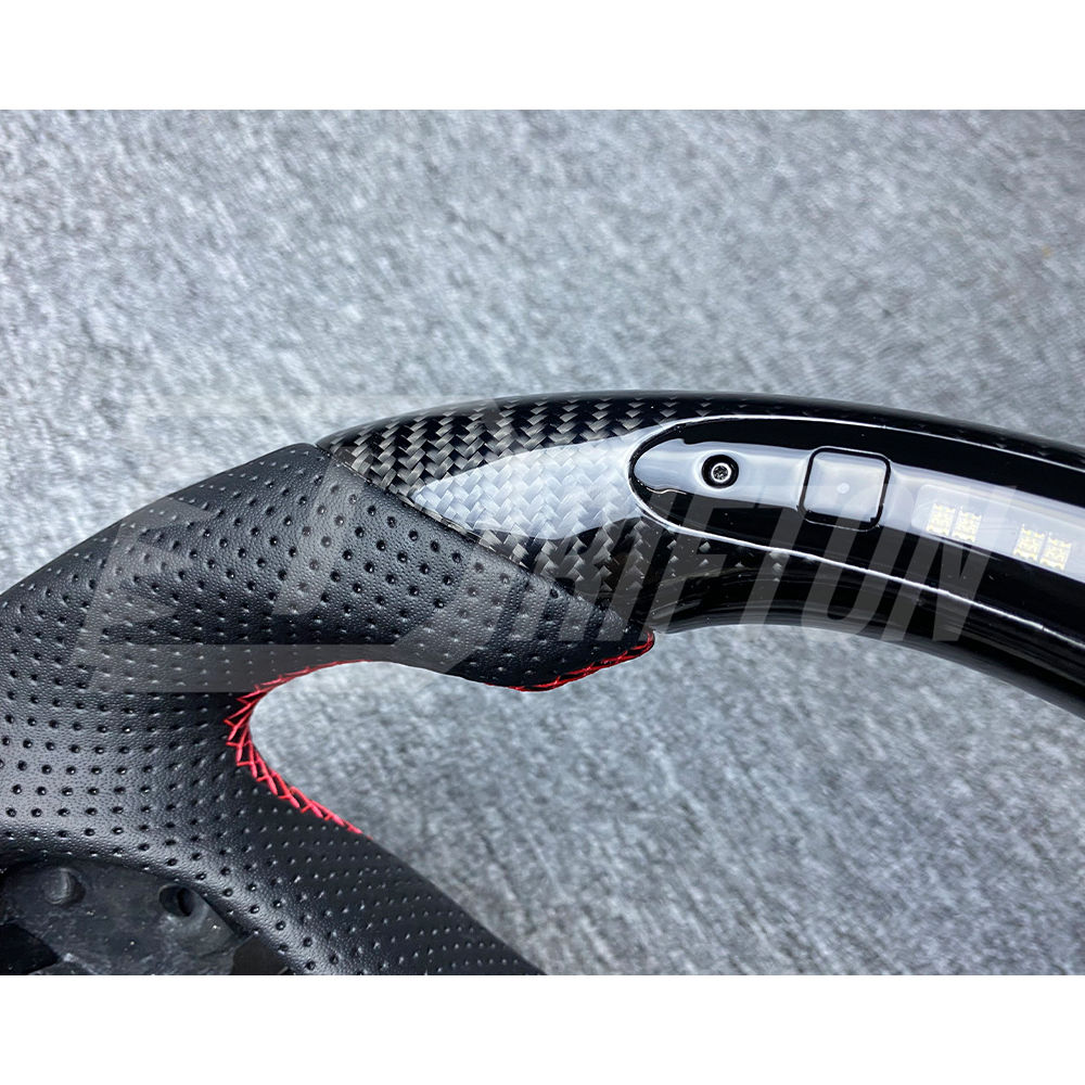Drifton V4 Style Custom Made LED Display Carbon Fiber Steering Wheel For Infiniti Q50 Q50S 2018-2024