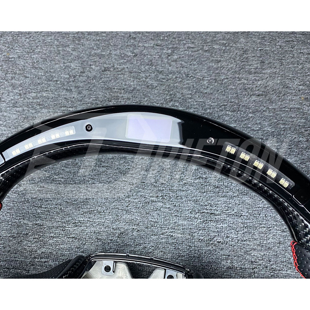 Drifton V4 Style Custom Made LED Display Carbon Fiber Steering Wheel For Infiniti Q50 Q50S 2018-2024