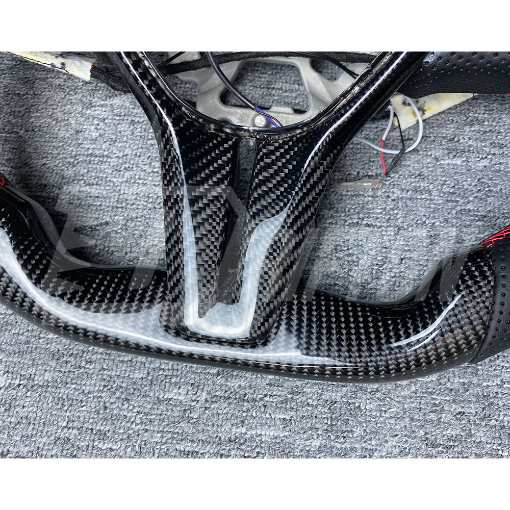 Drifton V4 Style Custom Made LED Display Carbon Fiber Steering Wheel For Infiniti Q50 Q50S 2018-2024