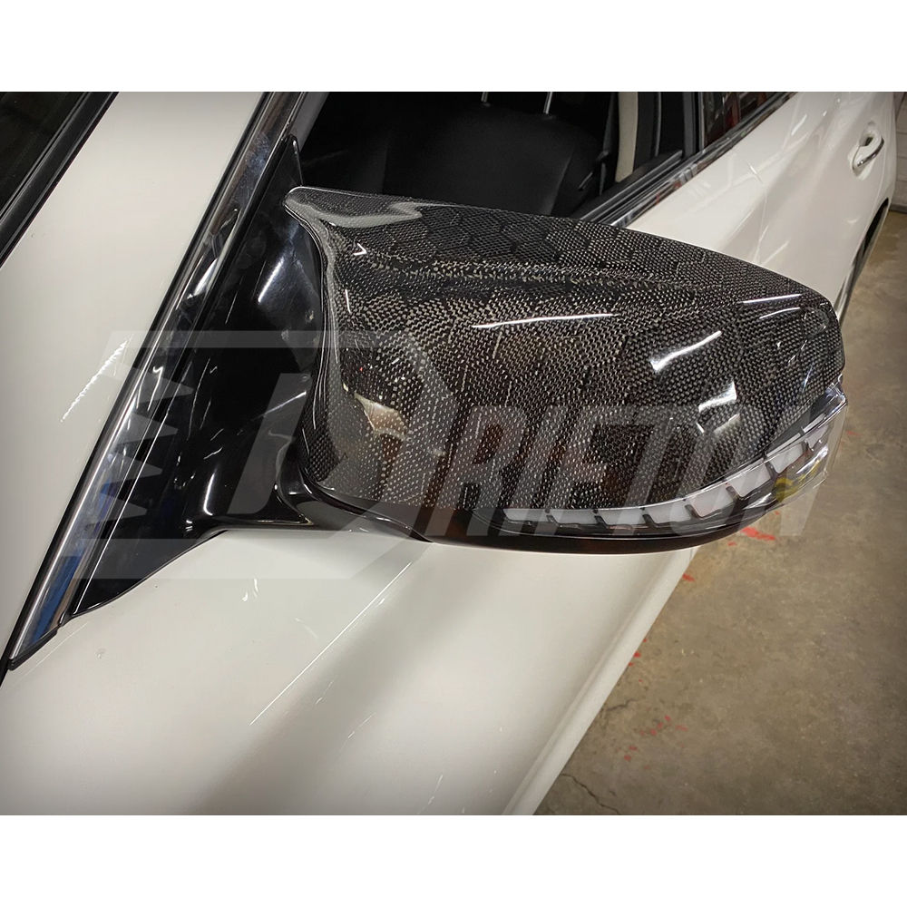 HoneyComb Carbon Fiber Replacement Mirror Cover For INFINITI Q50 2013-2024