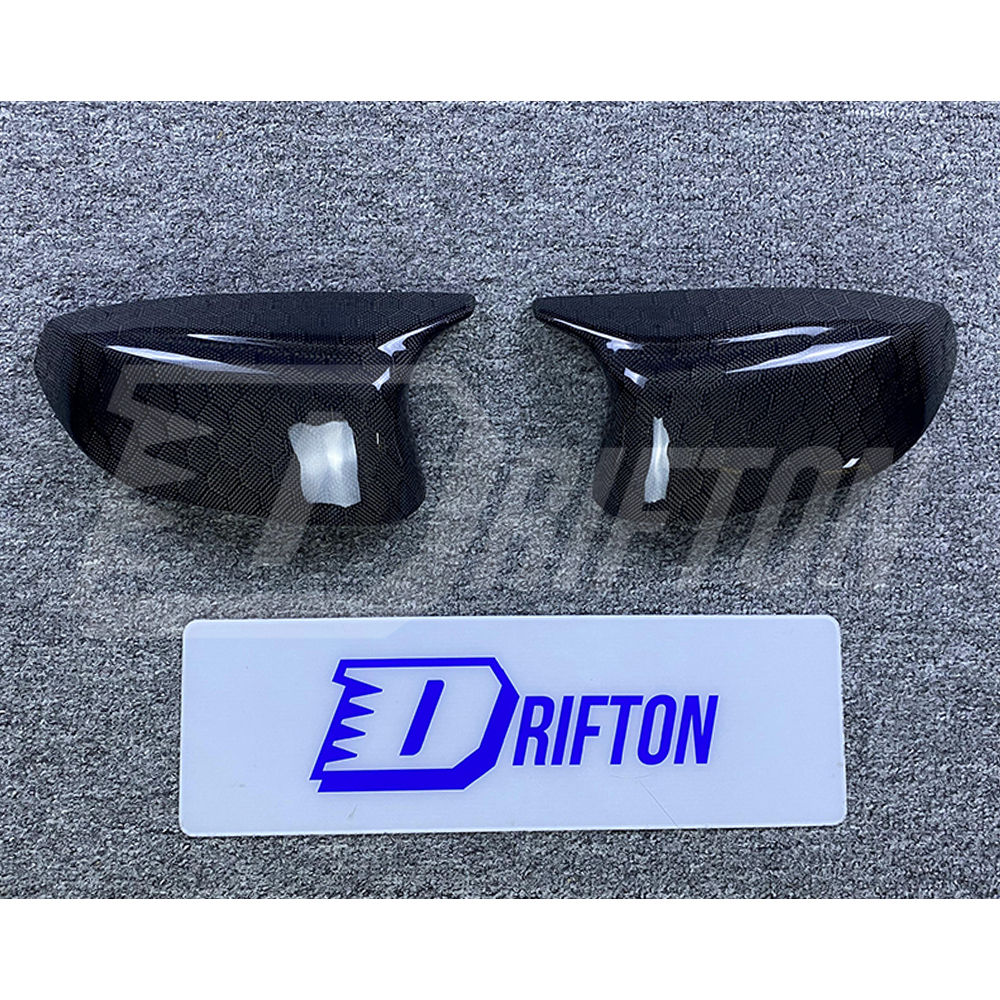 HoneyComb Carbon Fiber Replacement Mirror Cover For INFINITI Q50 2013-2024