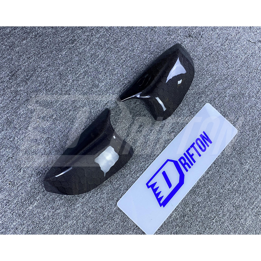 HoneyComb Carbon Fiber Replacement Mirror Cover For INFINITI Q50 2013-2024