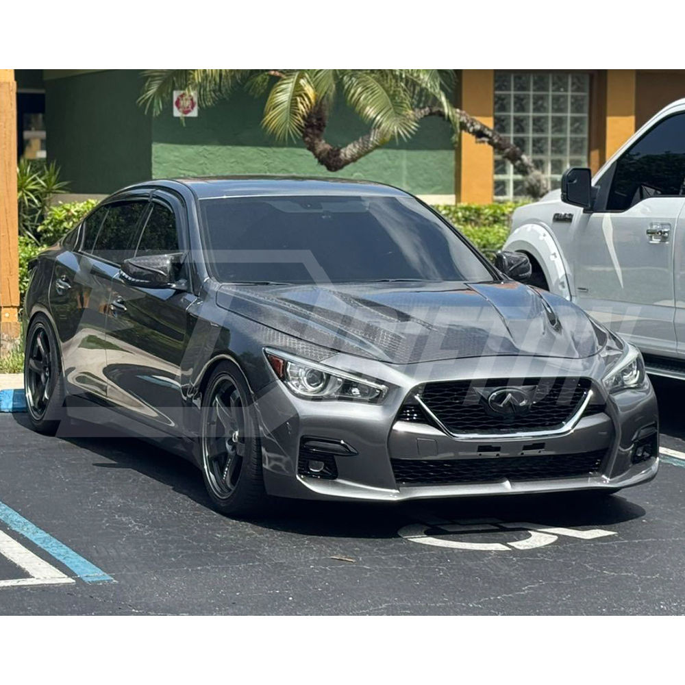 Vents Style Honey Comb Carbon Fiber Fender For INFINITI Q50 2013-2024
