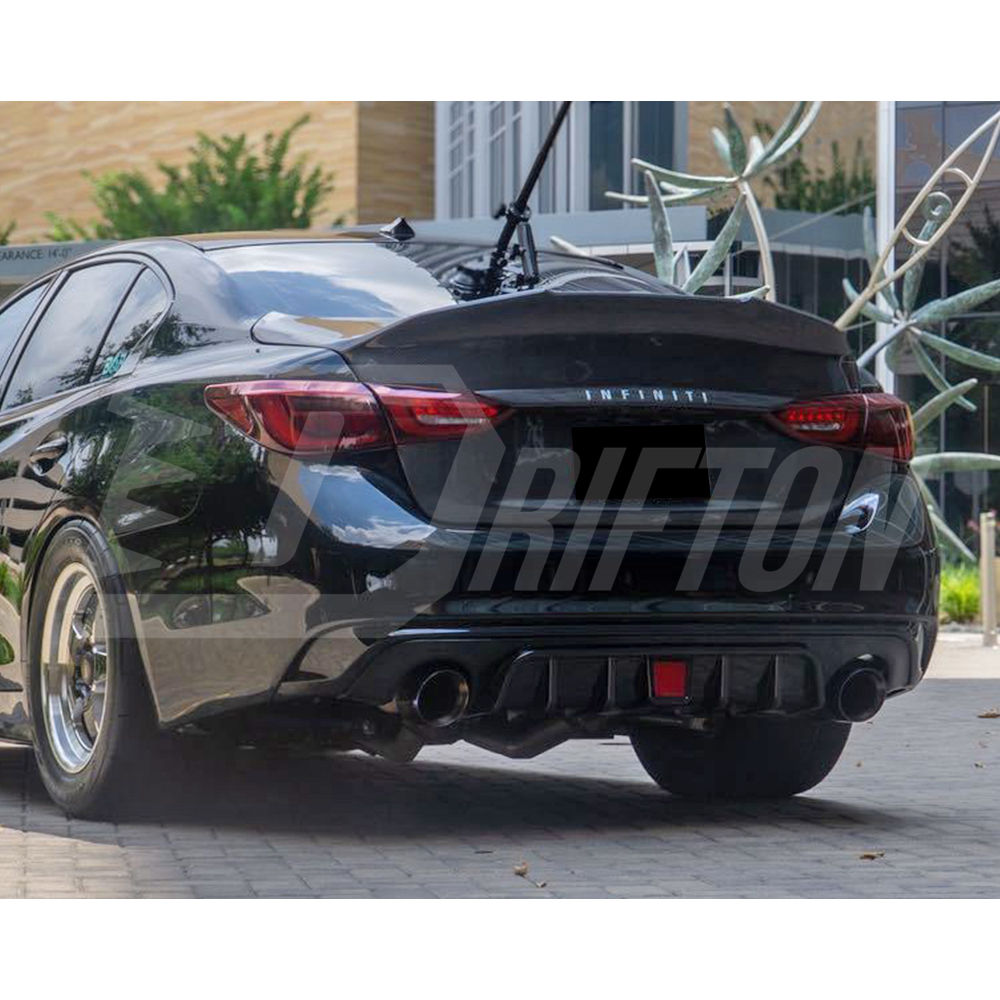 Carbon Fiber Rear Diffuser For Infiniti Q50 2018-2024