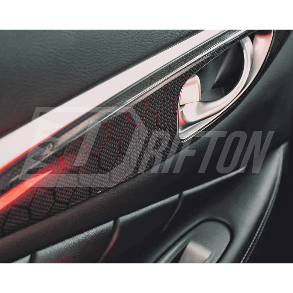 Honeycomb Weave Dry Carbon Fiber Interiors For Infiniti Q50 2018-2024