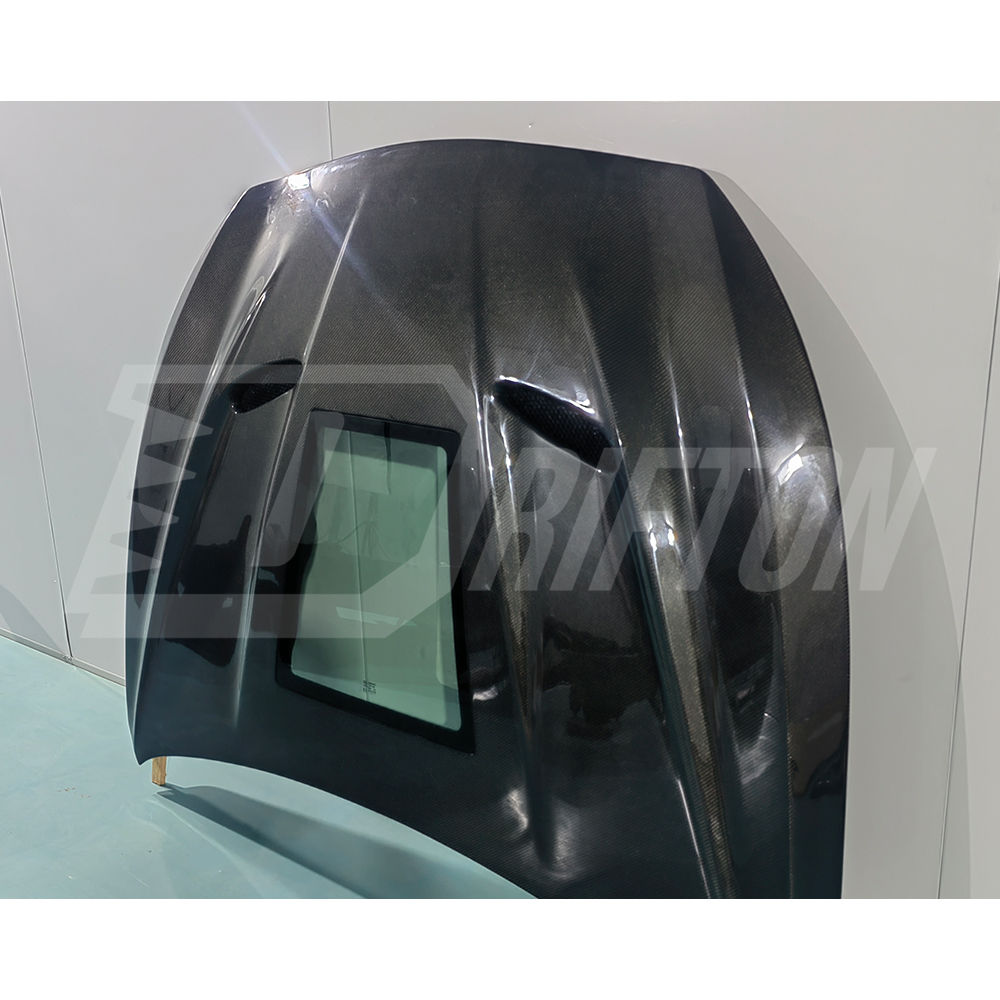 MBJ Transparent Glass Style Carbon Fiber Engine Hood For Infiniti Q50 2013-2024
