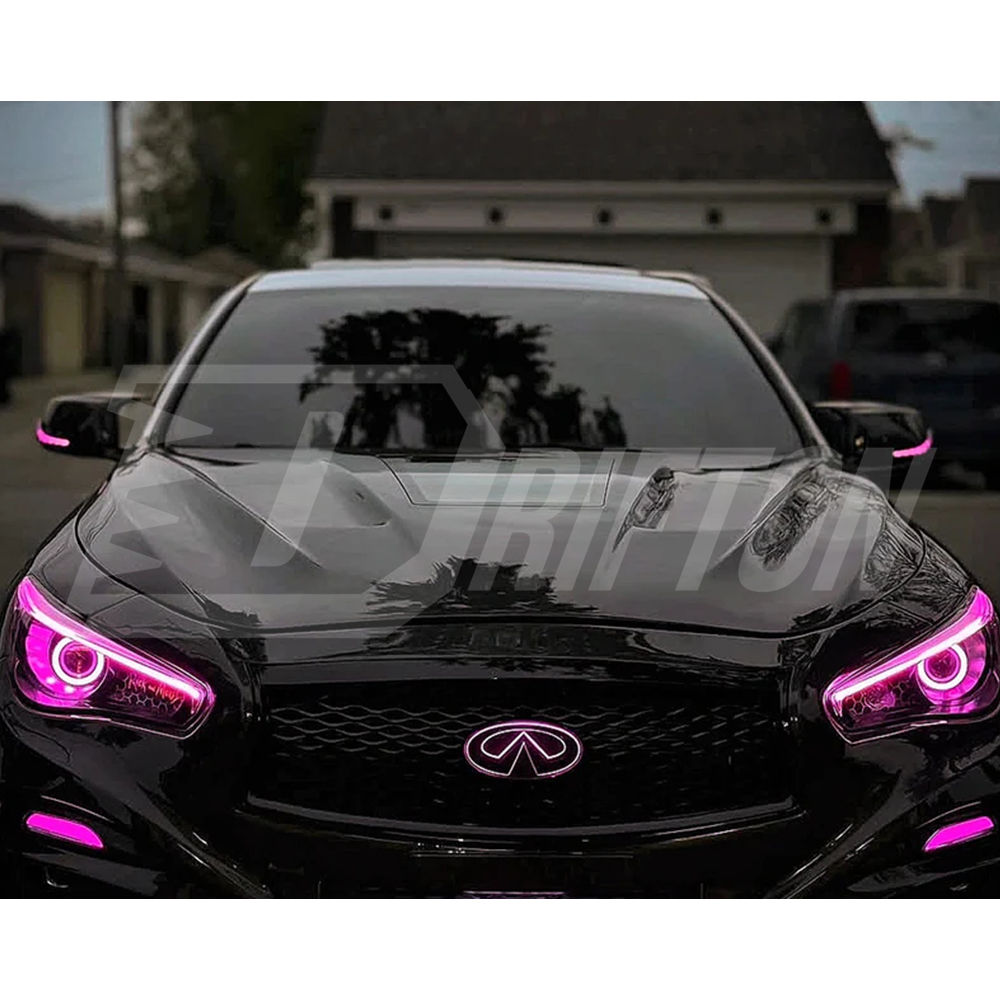 MBJ Transparent Glass Style Carbon Fiber Engine Hood For Infiniti Q50 2013-2024