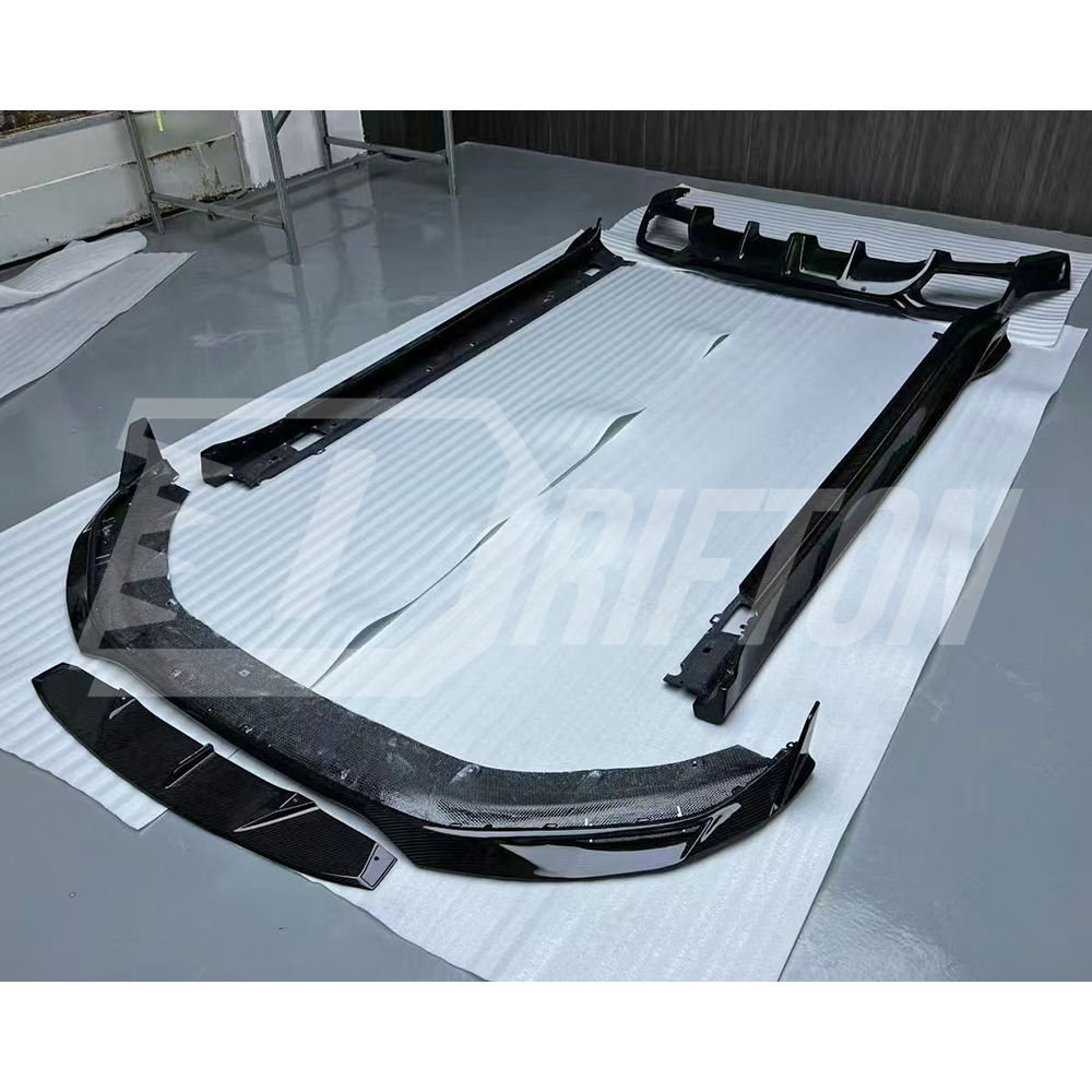 Drifton V2 Style Dry Carbon Fiber Side Skirt For Porsche Panamera 971 971.1 971.2 2017-2023