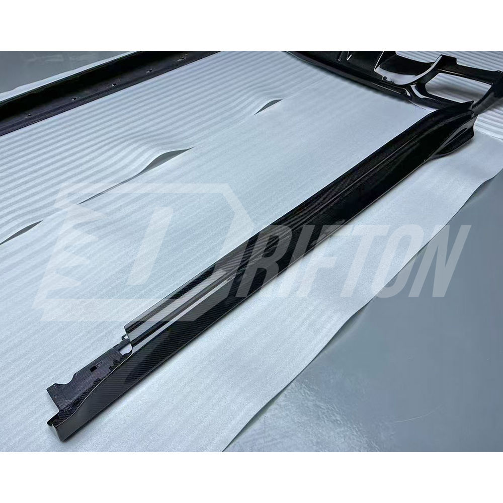 Drifton V2 Style Dry Carbon Fiber Side Skirt For Porsche Panamera 971 971.1 971.2 2017-2023
