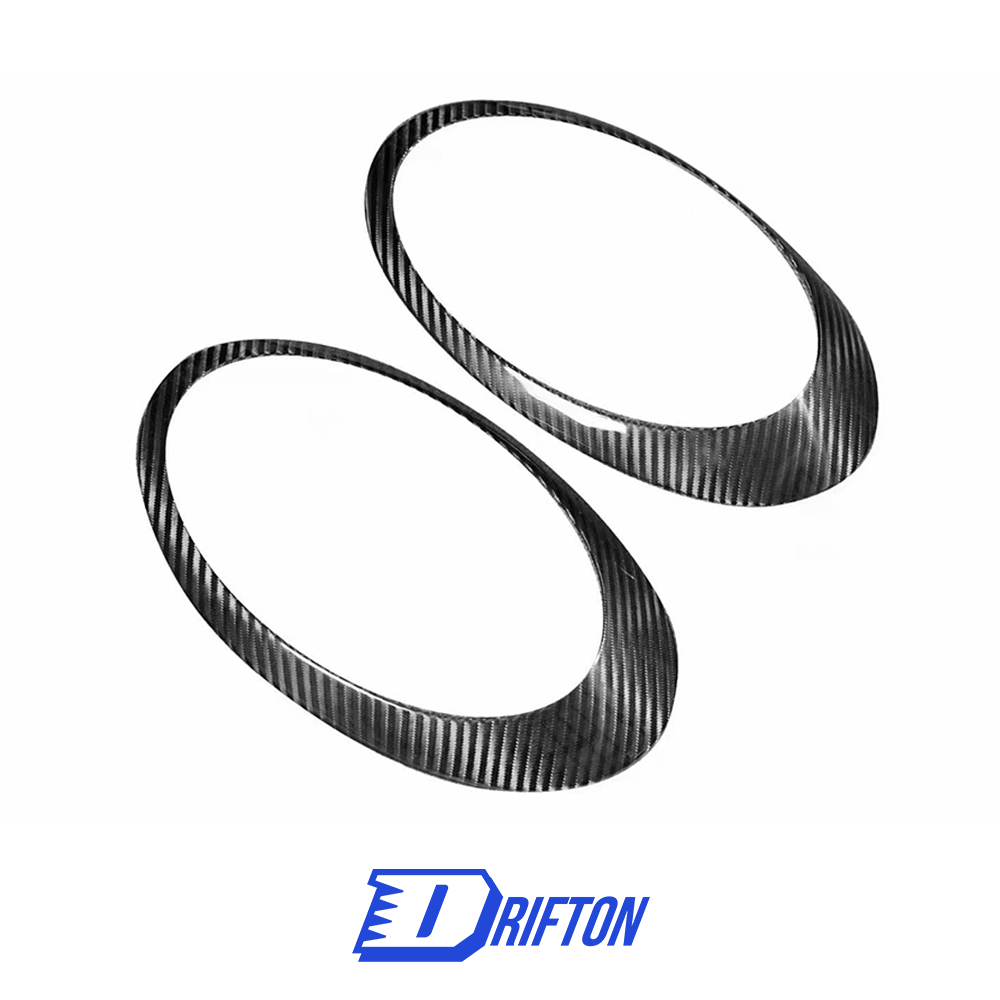 Dry Carbon Fiber Headlight Trim Cover For Porsche 911 992 Carrera S 2019-2023