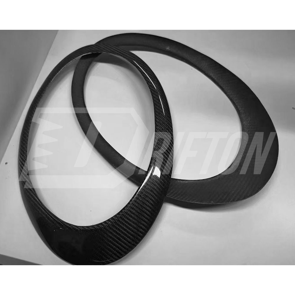 Dry Carbon Fiber Headlight Trim Cover For Porsche 911 992 Carrera S 2019-2023