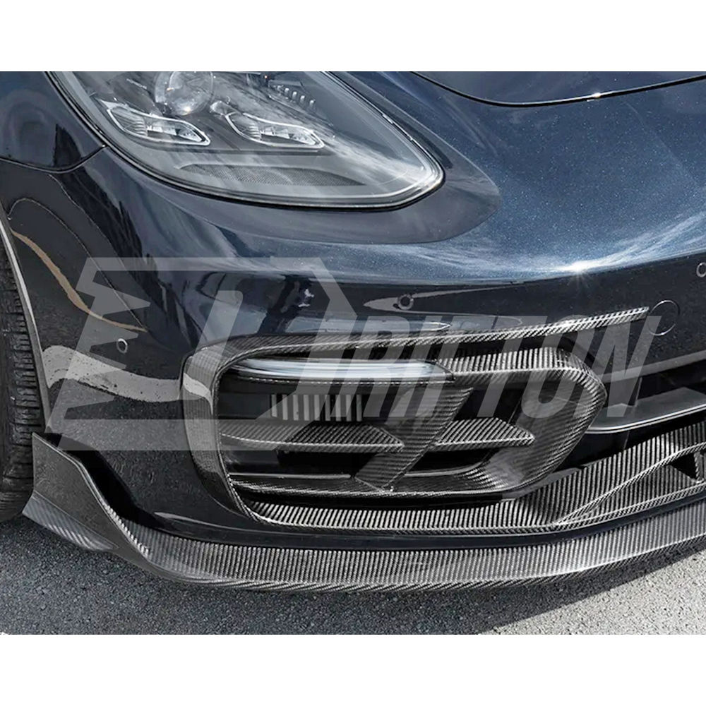 Paktechz Style Dry Carbon Fiber Front Lip Bottom For Porsche Panamera 971 971.2 2020-2023