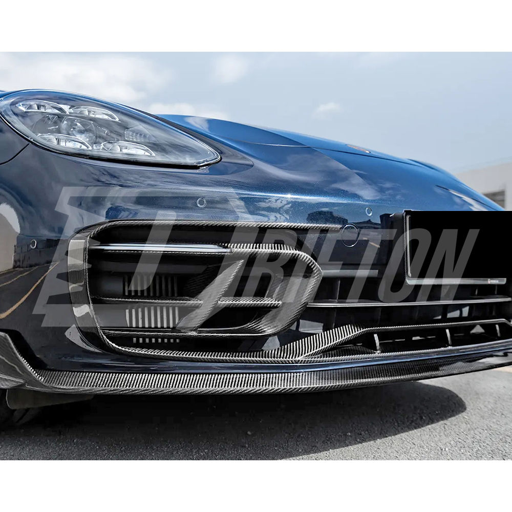 Paktechz Style Dry Carbon Fiber Front Lip Bottom For Porsche Panamera 971 971.2 2020-2023