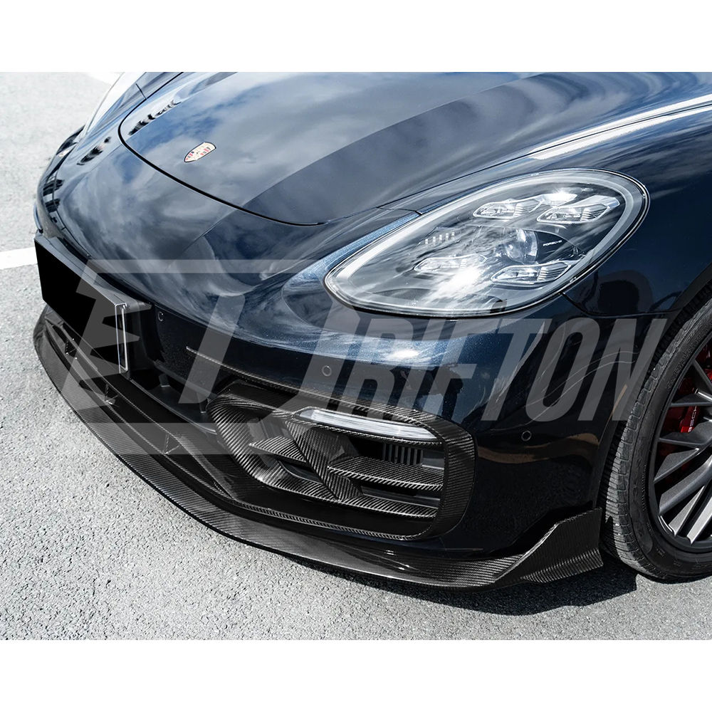 Paktechz Style Dry Carbon Fiber Front Lip Bottom For Porsche Panamera 971 971.2 2020-2023