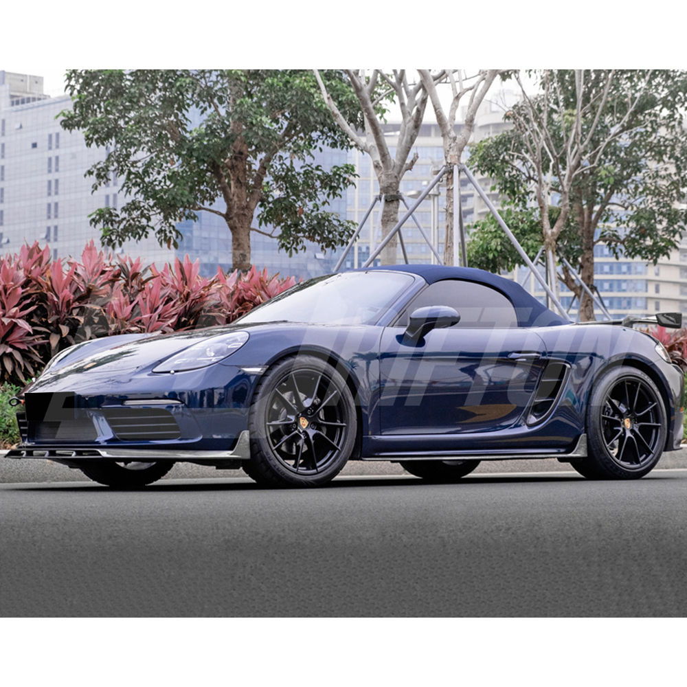 Paktechz Style Dry Carbon Fiber Rear Bumper Canards For Porsche Boxster Cayman 718 2016-2025