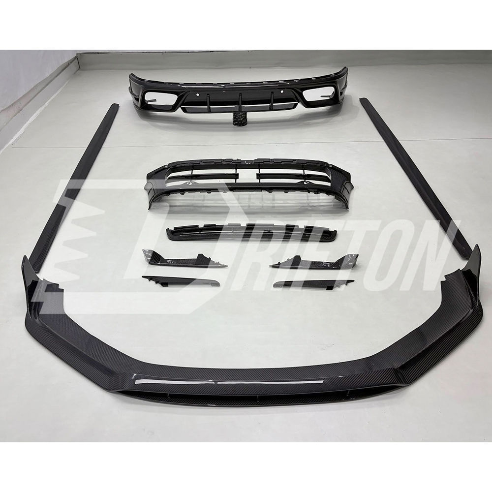 OEM Style Dry Carbon Fiber Front Bumepr Lower Grille For Porsche Panamera 976 2024-On