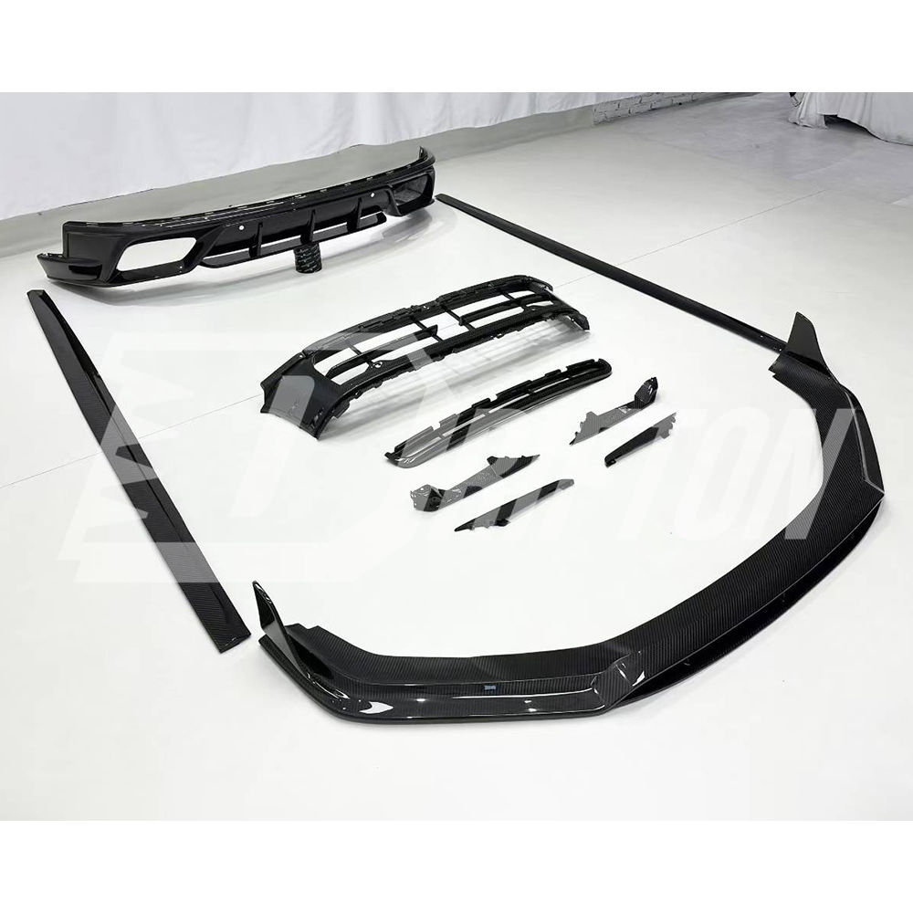 OEM Style Dry Carbon Fiber Front Bumepr Lower Grille For Porsche Panamera 976 2024-On