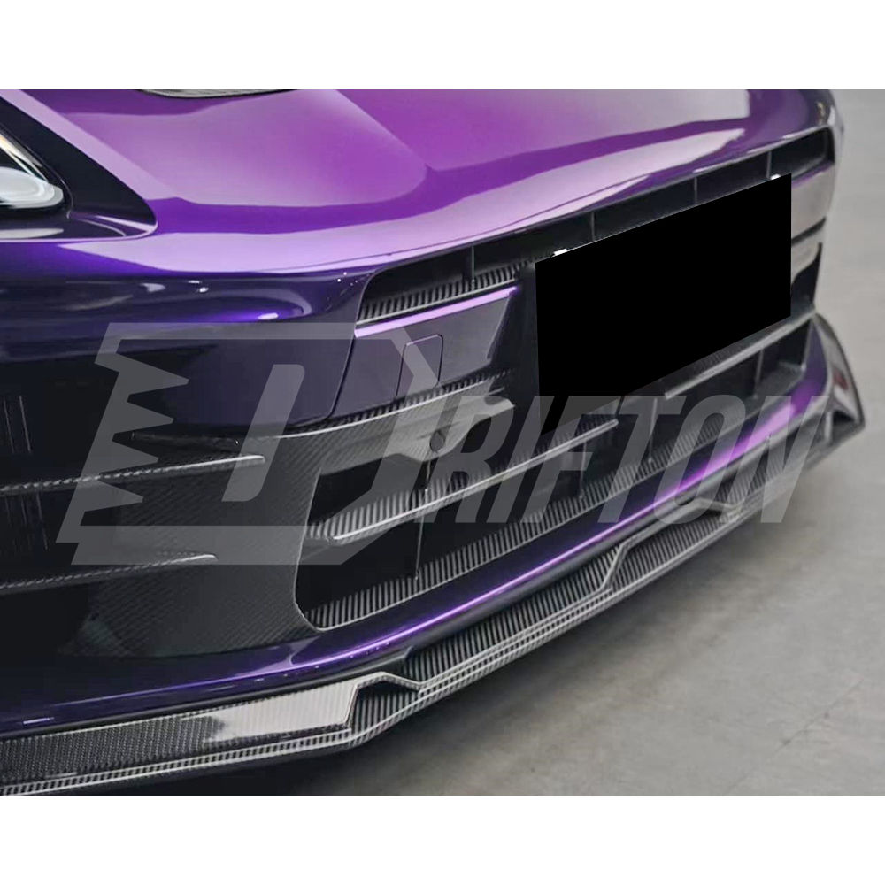 OEM Style Dry Carbon Fiber Front Bumepr Lower Grille For Porsche Panamera 976 2024-On