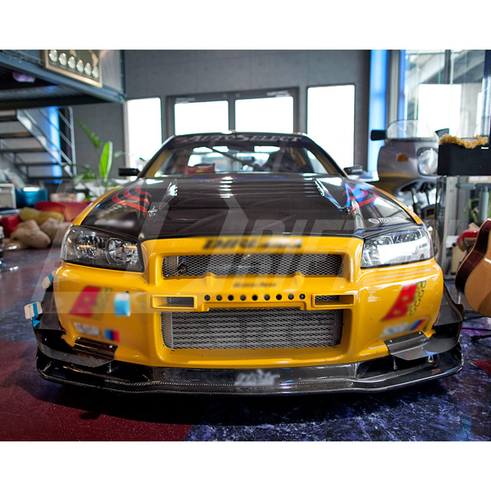 AutoSelect Style Carbon Fiber Front Lip For Nissan R34 GTR 1998-2002