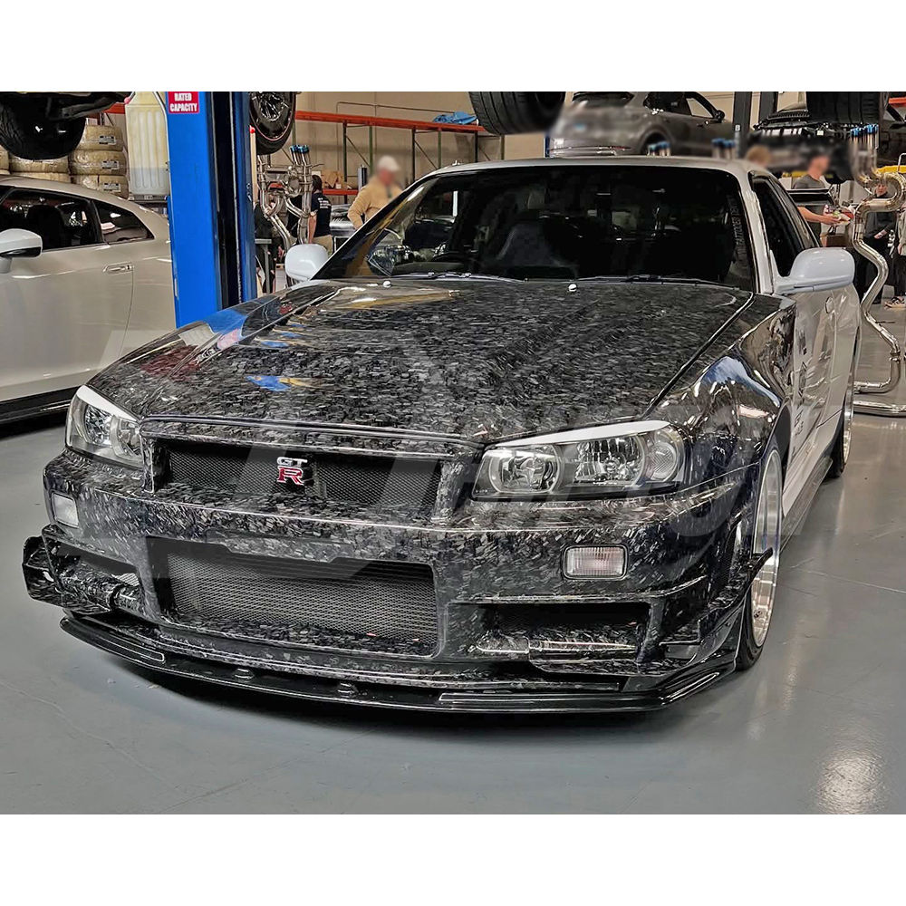 GTT To GTR Nismo Z-tune Style Carbon Fiber Full Set Body Kits For Nissan R34 GTT 1998-2002