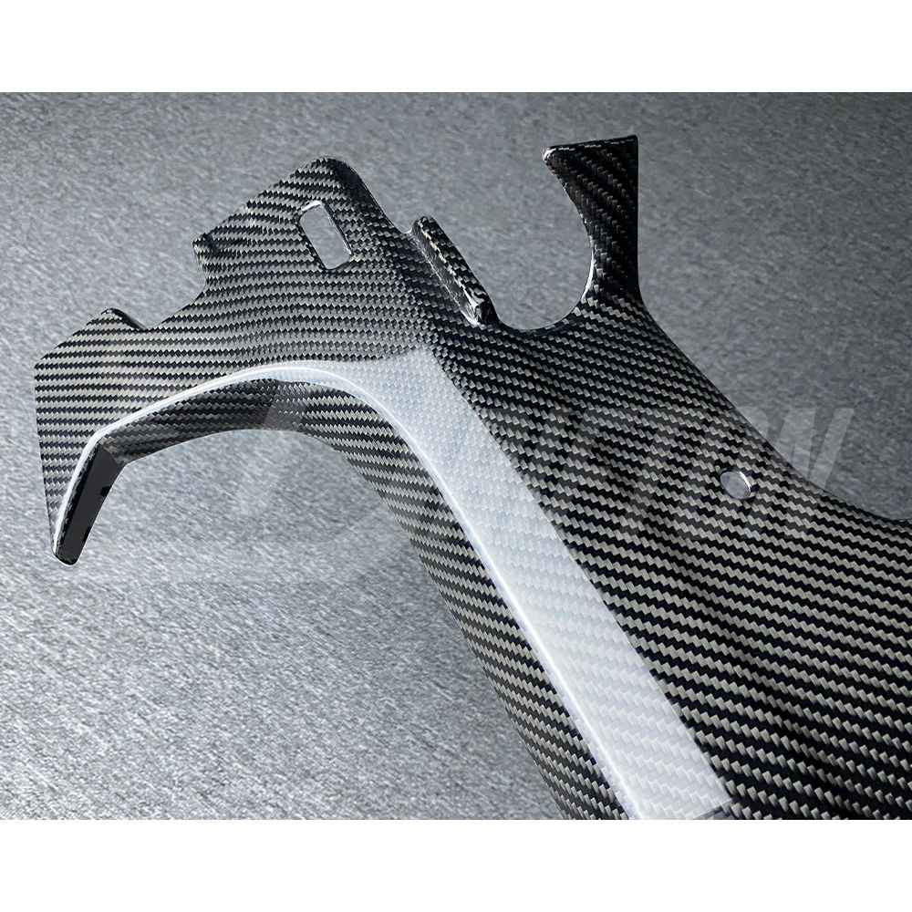 Dry Carbon Fiber Replacement Engine Bay Firewall Panel Cover For Audi R8 2016-2024