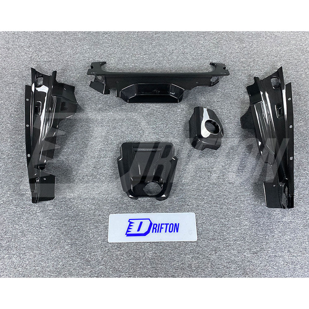 Dry Carbon Fiber Replacement Engine Bay Set For Audi R8 2016-2019 (2)