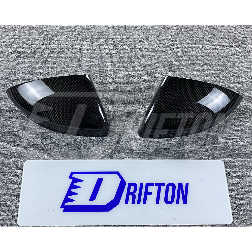 Dry Carbon Fiber Stick On Mirror Cover For Audi R8 2016-2024