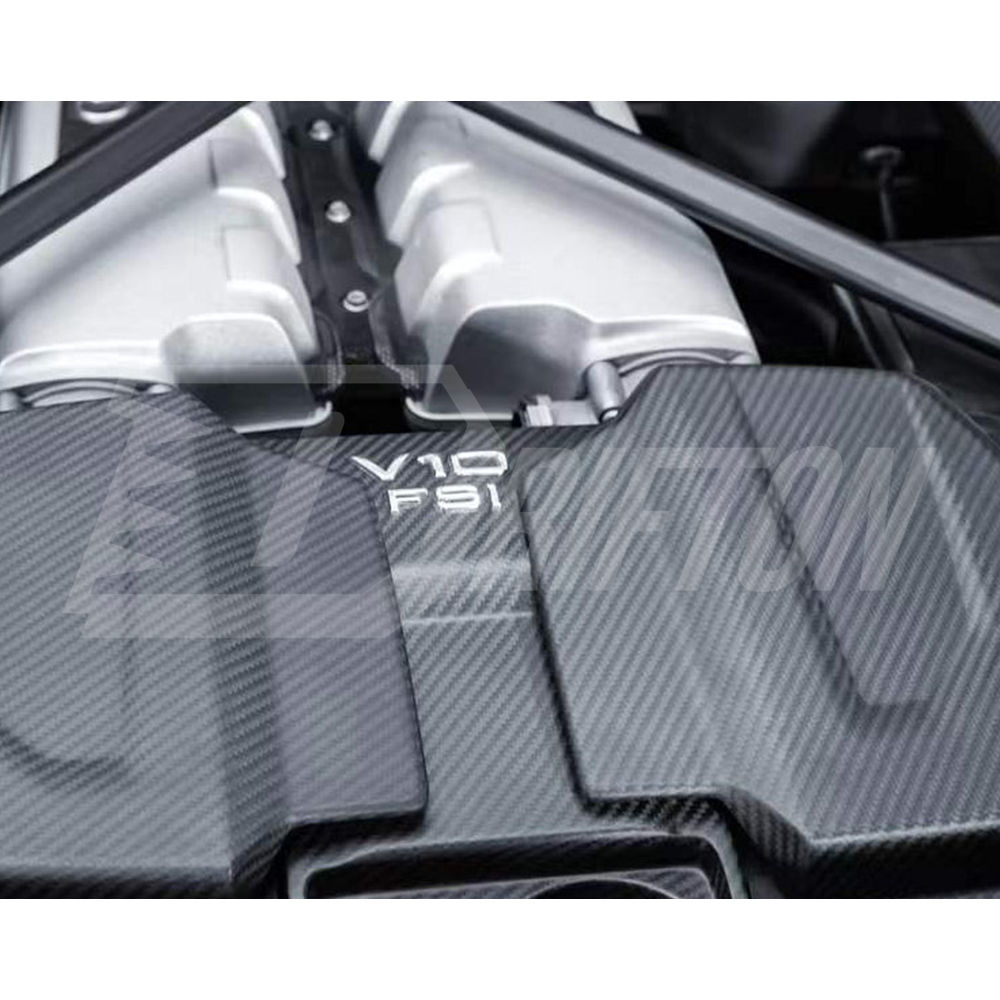 Dry Carbon Fiber Engine Cover For Audi R8 2019-2024