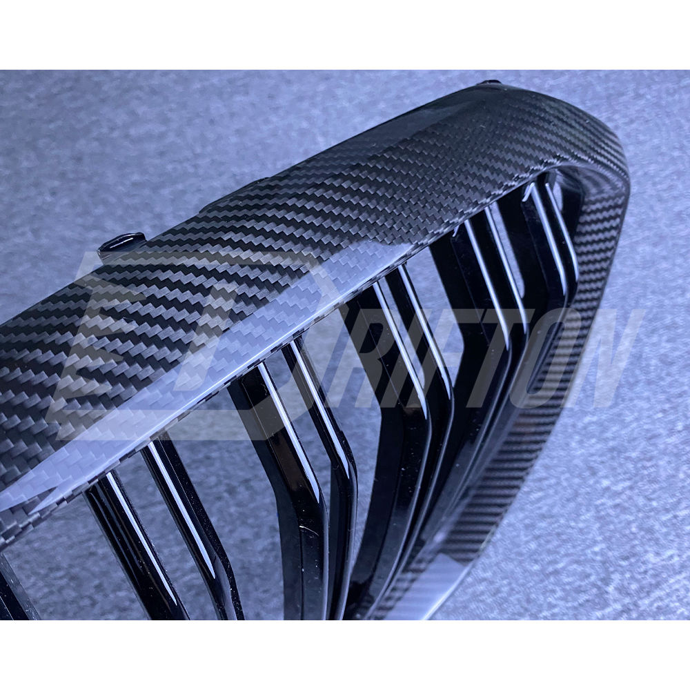 Double Slat Style Dry Carbon Fiber Front Grille For BMW X5 G05 2019-2023