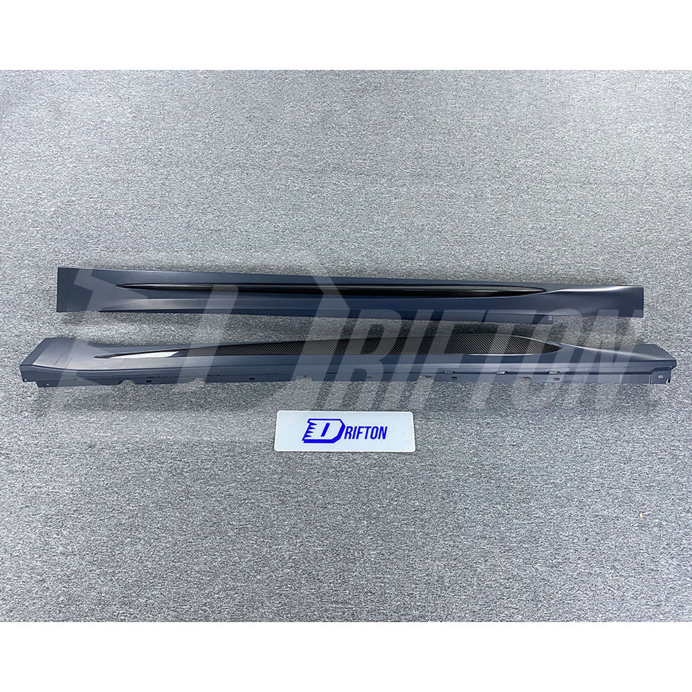 Quadrifoglio Style Partial Dry Carbon Fiber Side Skirt For Alfa Romeo Giulia 2016-2023