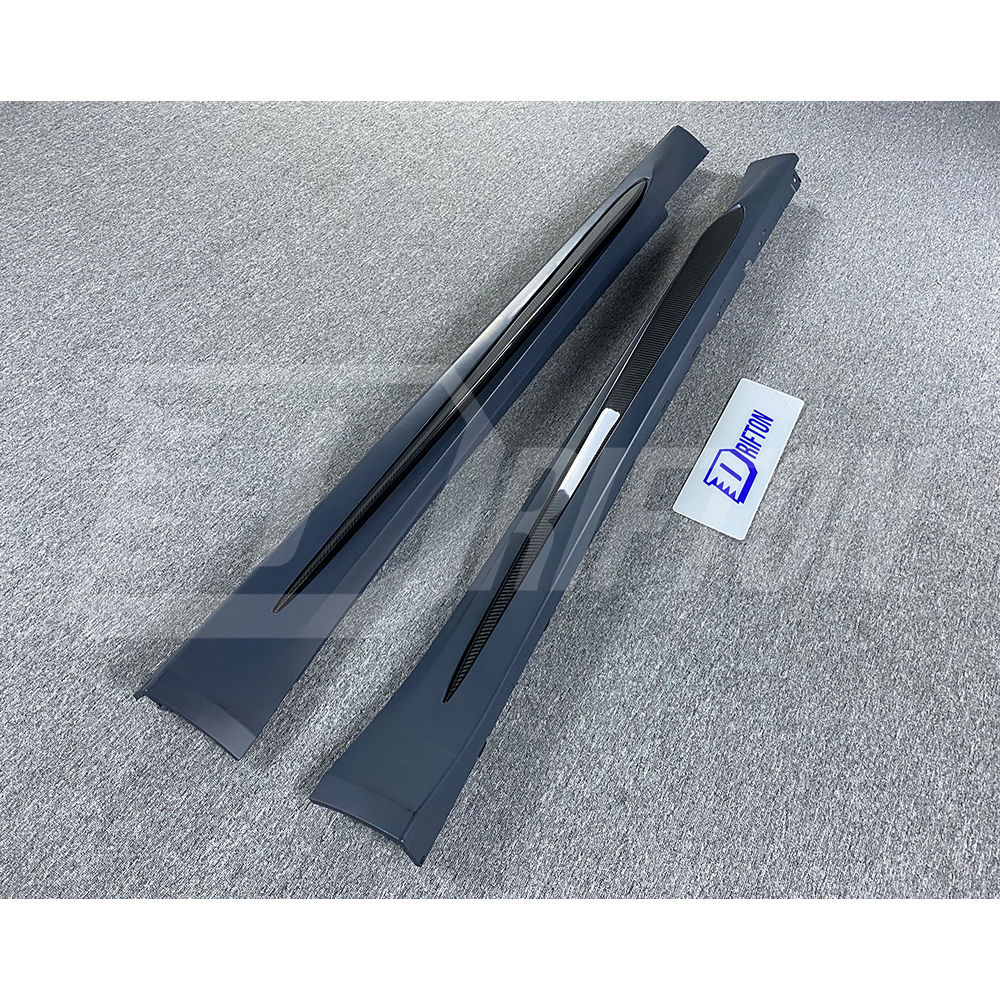 Quadrifoglio Style Partial Dry Carbon Fiber Side Skirt For Alfa Romeo Giulia 2016-2023