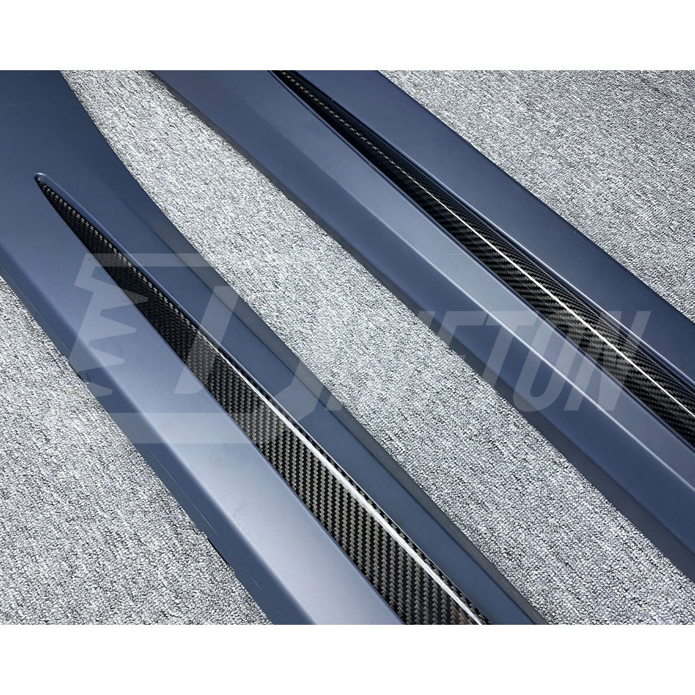 Quadrifoglio Style Partial Dry Carbon Fiber Side Skirt For Alfa Romeo Giulia 2016-2023