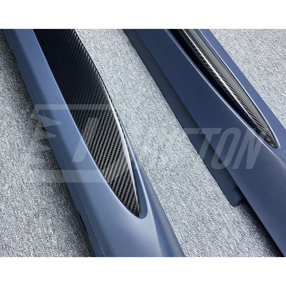 Quadrifoglio Style Partial Dry Carbon Fiber Side Skirt For Alfa Romeo Giulia 2016-2023