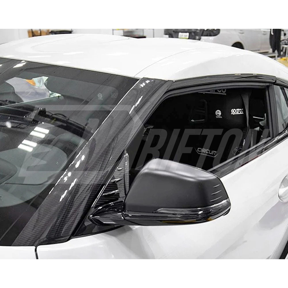 Dry Carbon Fiber A Pillar Cover Trims For Toyota Supra MK5 A90 A91 GR 2019-2024