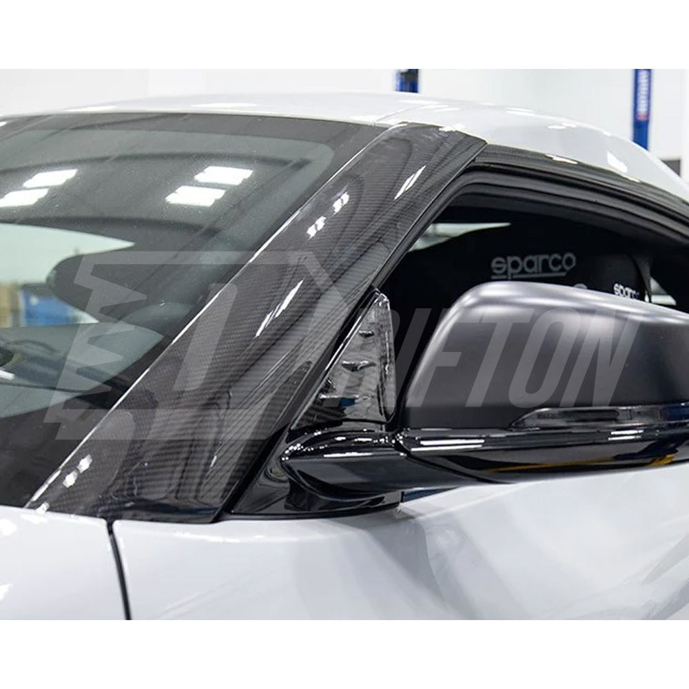 Dry Carbon Fiber A Pillar Cover Trims For Toyota Supra MK5 A90 A91 GR 2019-2024