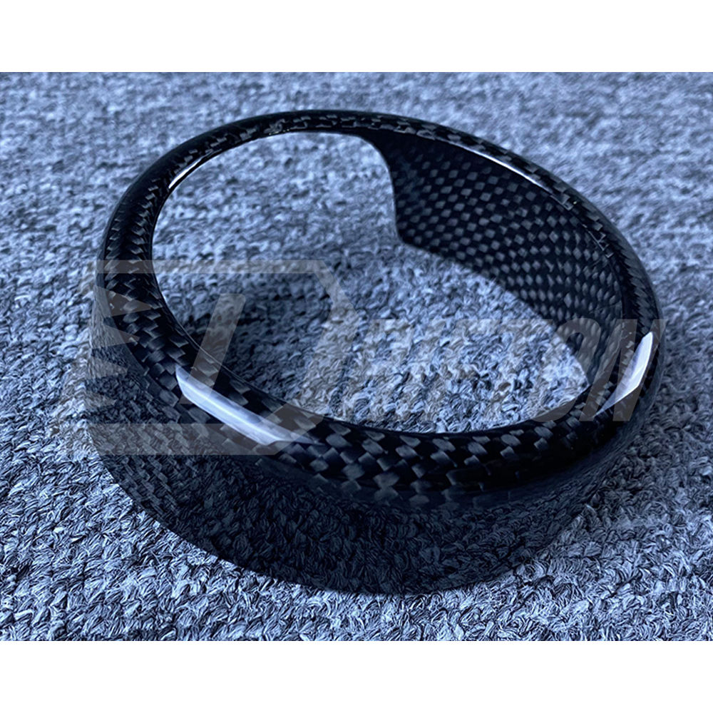 Dry Carbon Fiber Front LOGO Emblem Cover Trim For Alfa Romeo Giulia 2016-2023